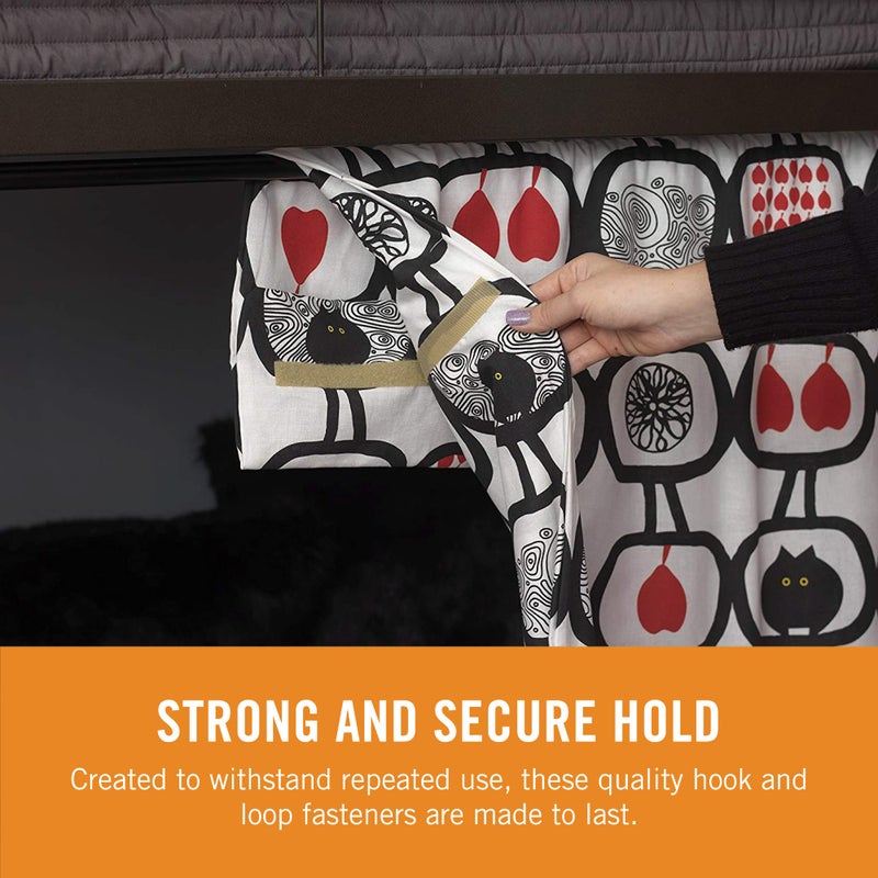 Velcro علامة فيلكرو للأقمشة | شريط قماش للخياطة للتعديلات والتطريز | لا حاجة للكي أو اللصق | بديل مثالي للزرار والأزرار | شريط، 30 بوصة × 3/4 بوصة، أبيض - Image 5